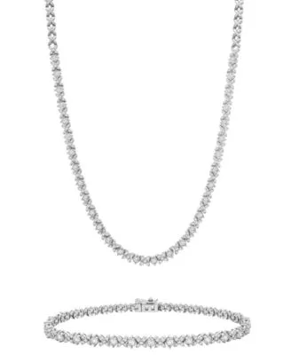 Diamond Bracelet Necklace Collection in Sterling Silver by Wrapped in Love