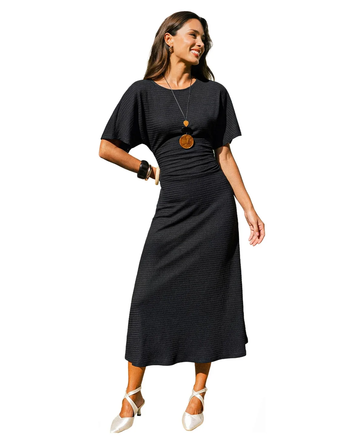 No Loose Ends Short-Sleeve Maxi Dress by Cupshe