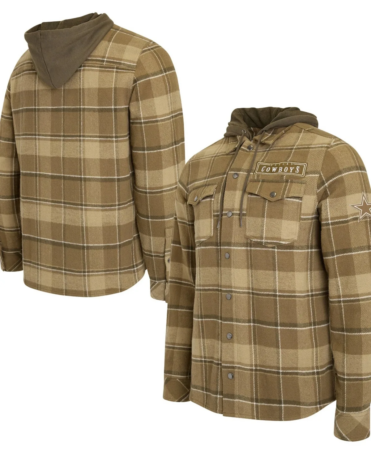 Darius Rucker Collection by Fanatics Dallas Cowboys Woven Hooded Full-Snap Shacket by Fanatics