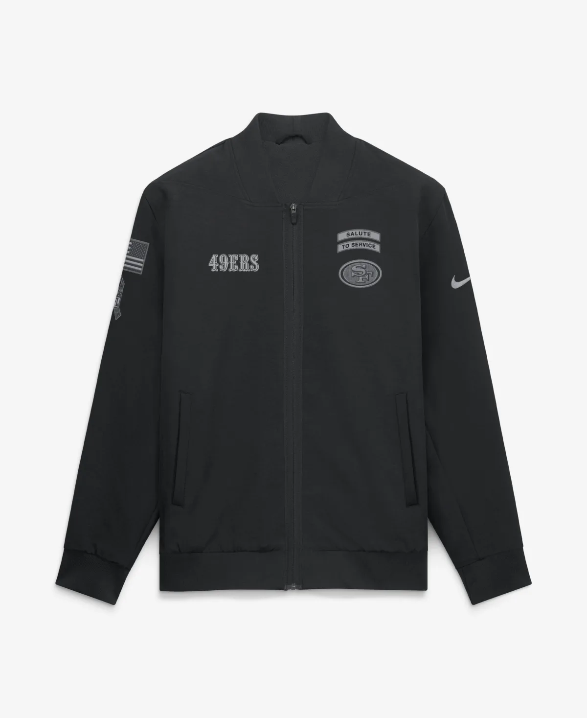 San Francisco 49ers 2026 Salute to Service Sideline Full-Zip Bomber Jacket by Nike