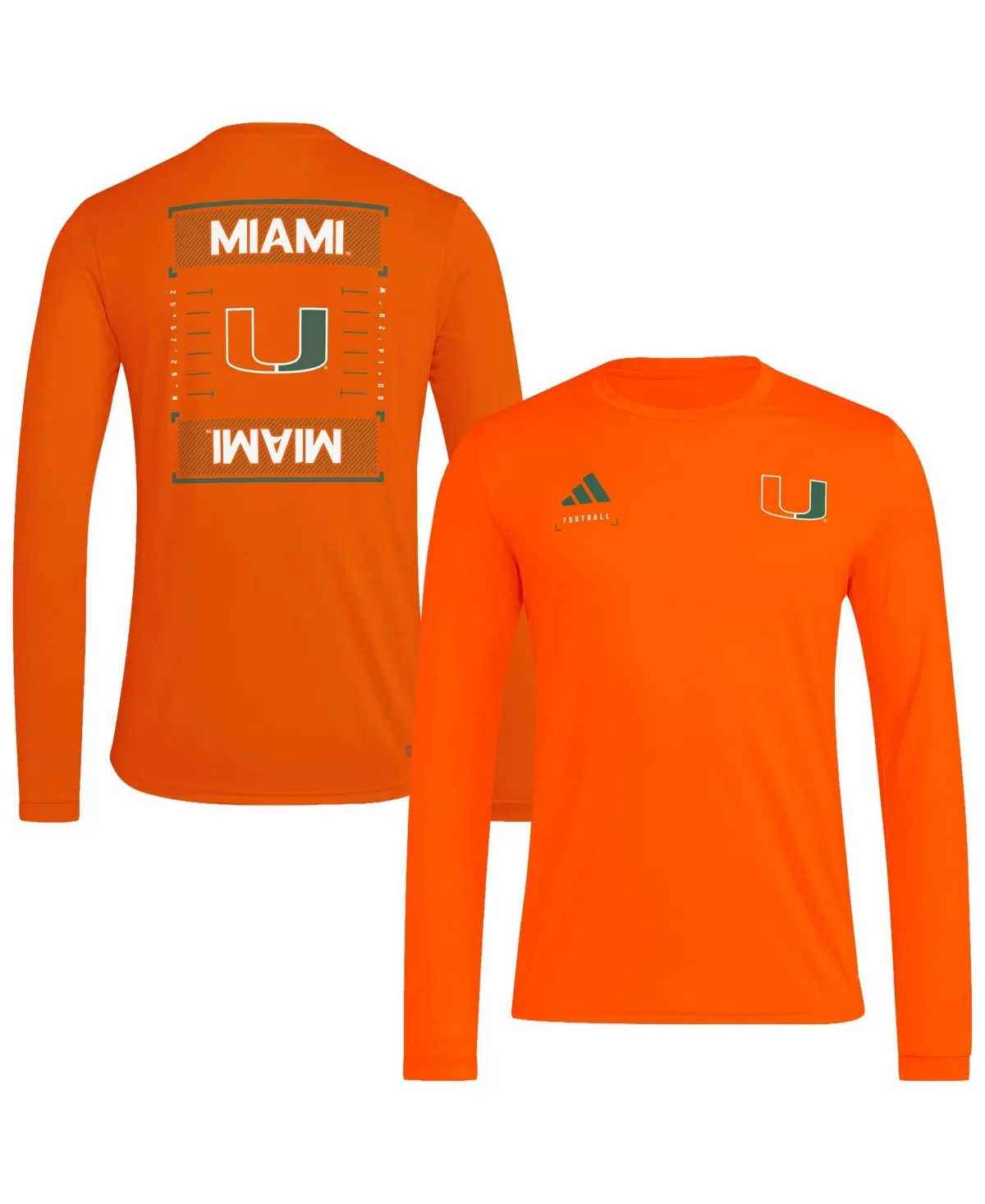 Miami Hurricanes Locker Football Icon Pre-Game Long Sleeve T-Shirt