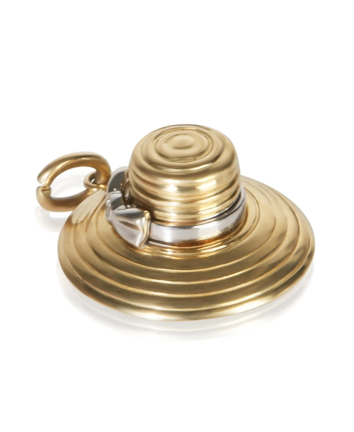 Pre-Owned Tiffany & Co White Gold and Yellow Gold Diamond Sunhat Charm by Tiffany & Co.