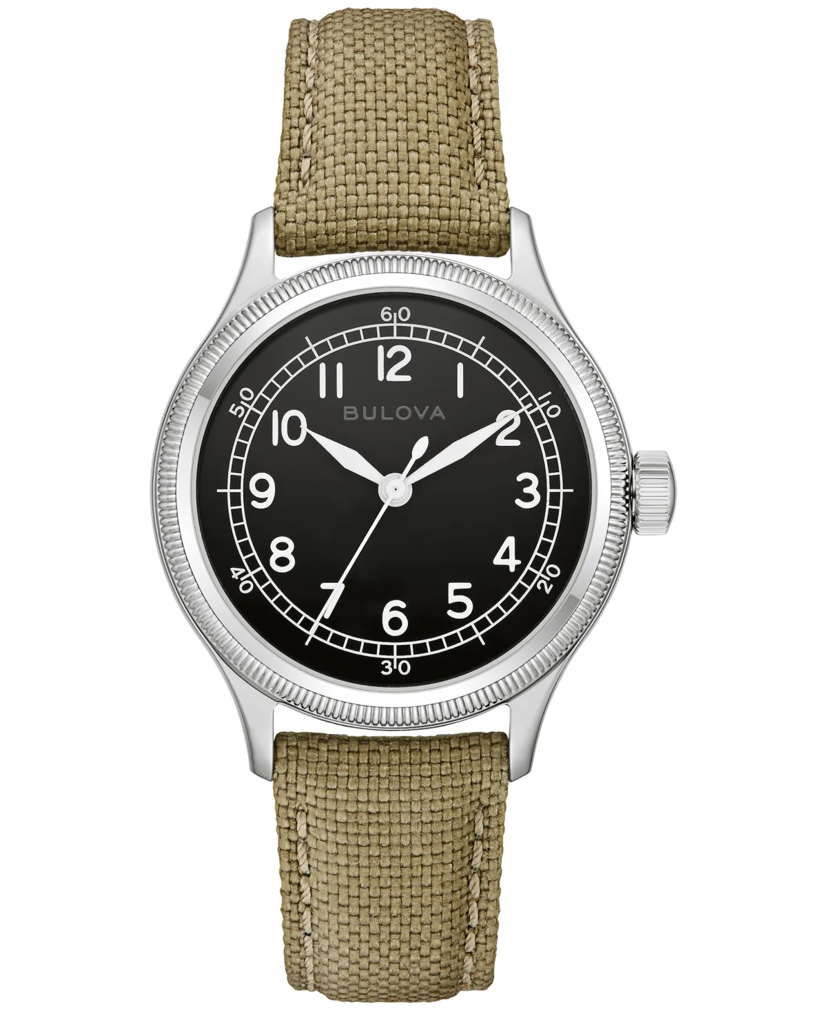 Automatic Military A11 Jimmy Khaki Nylon Strap Watch 37mm by Bulova