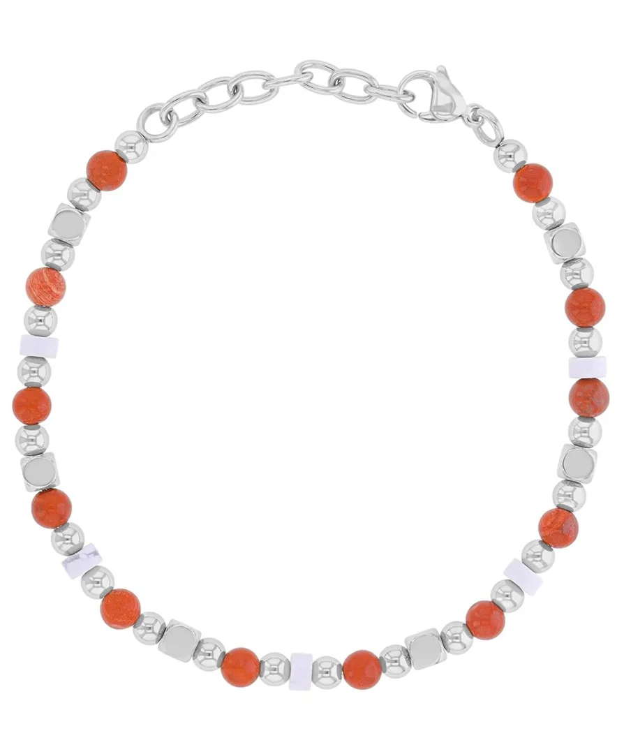 Platinum-Plated Cubic Marble Bracelet