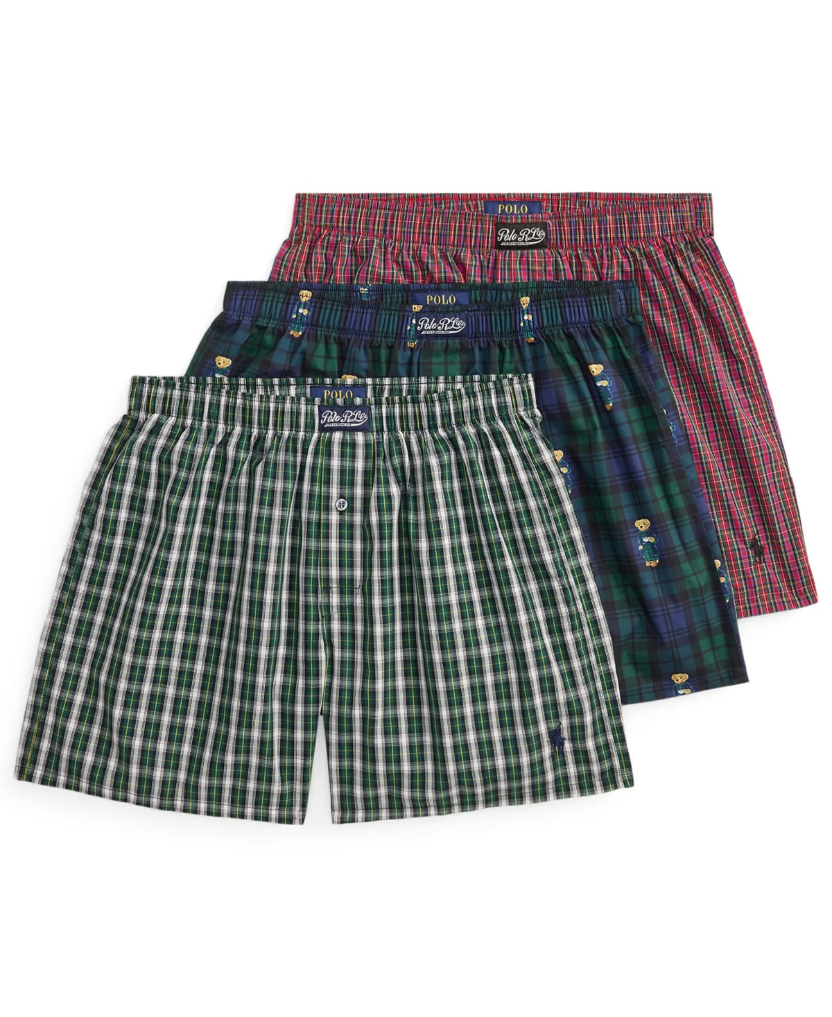 Polo Bear Woven Boxers, 3-Pack by Polo Ralph Lauren