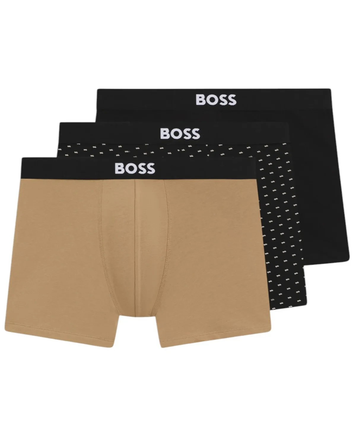 Boss One Cotton-Stretch Logo Waistband Boxer Briefs, 3-Pack by Hugo Boss
