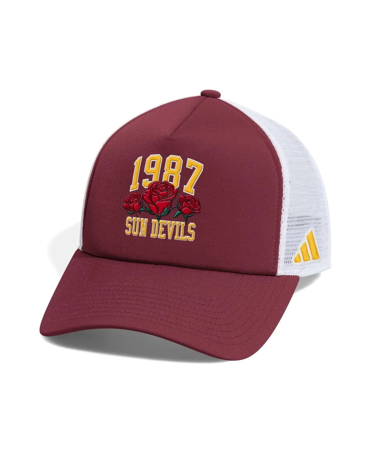 Arizona State Sun Devils Roses Devils Foam Front Trucker Adjustable Hat by adidas
