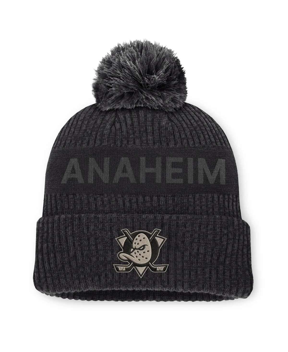 Anaheim Ducks Road Phantom Cuffed Knit with Pom Hat