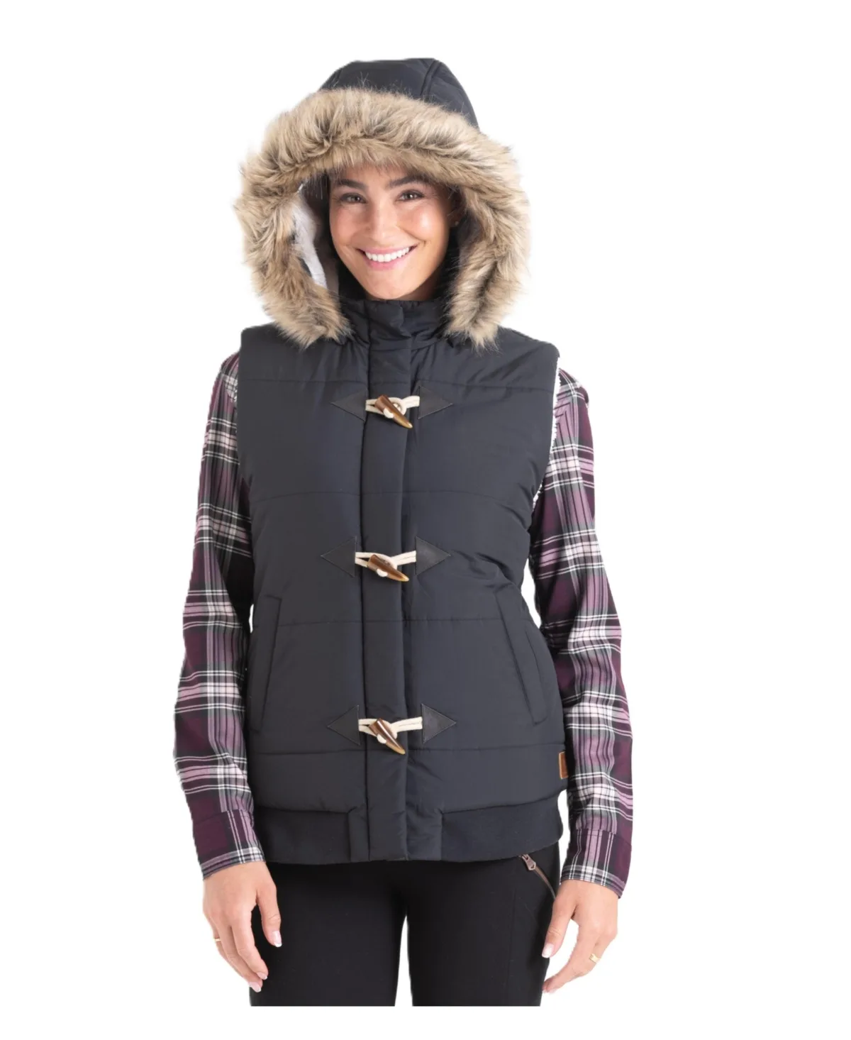 Quilted Toggle Hooded Puffer Vest by Legendary Whitetails