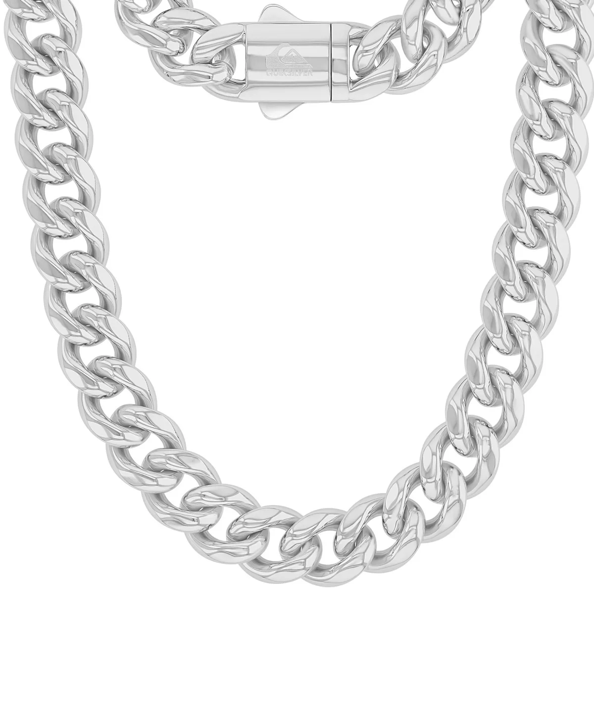 Miami Platinum-Plated Cuban Chain Necklace by Quiksilver