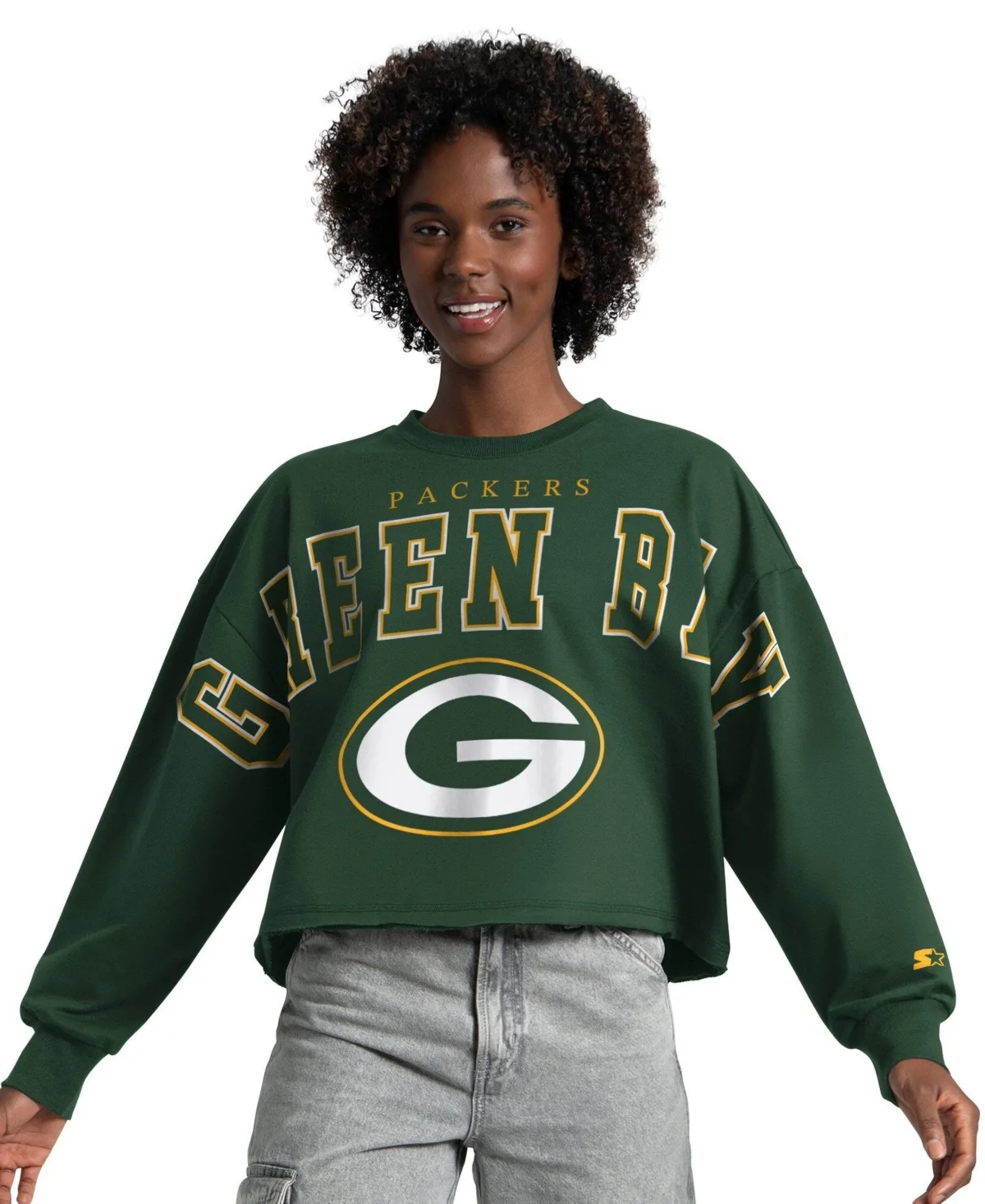 Bay Packers Bleachers Cropped Sweatshirt