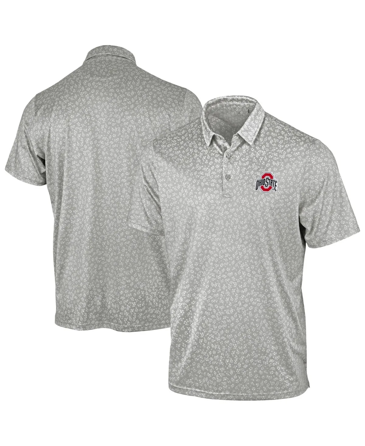 Ohio State Buckeyes Mono Floral Polo Shirt