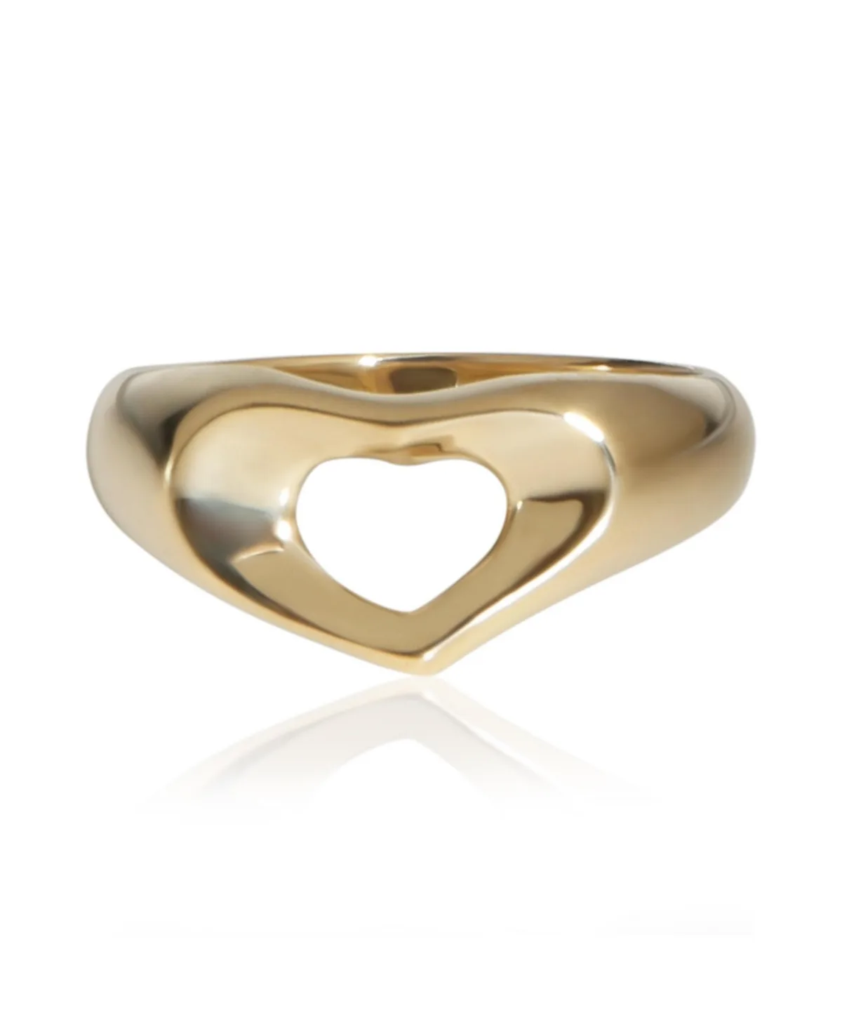 Pre-Owned Tiffany & Co Yellow Gold Vintage Elsa Peretti Open Heart Ring by Tiffany & Co.