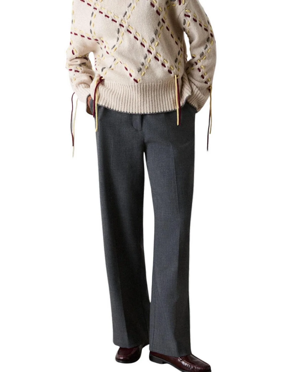High-Rise Straight-Leg Trouser by Whistles