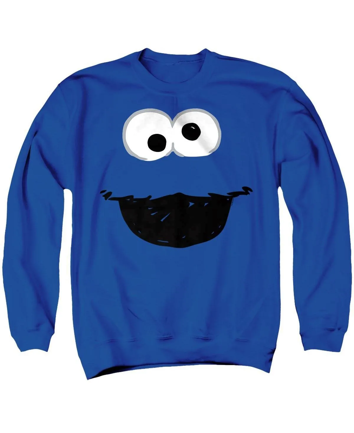 Sesame Street Cookie Monster Crayon Sketch Cotton Crewneck Graphic Sweatshirt by Sesame Street