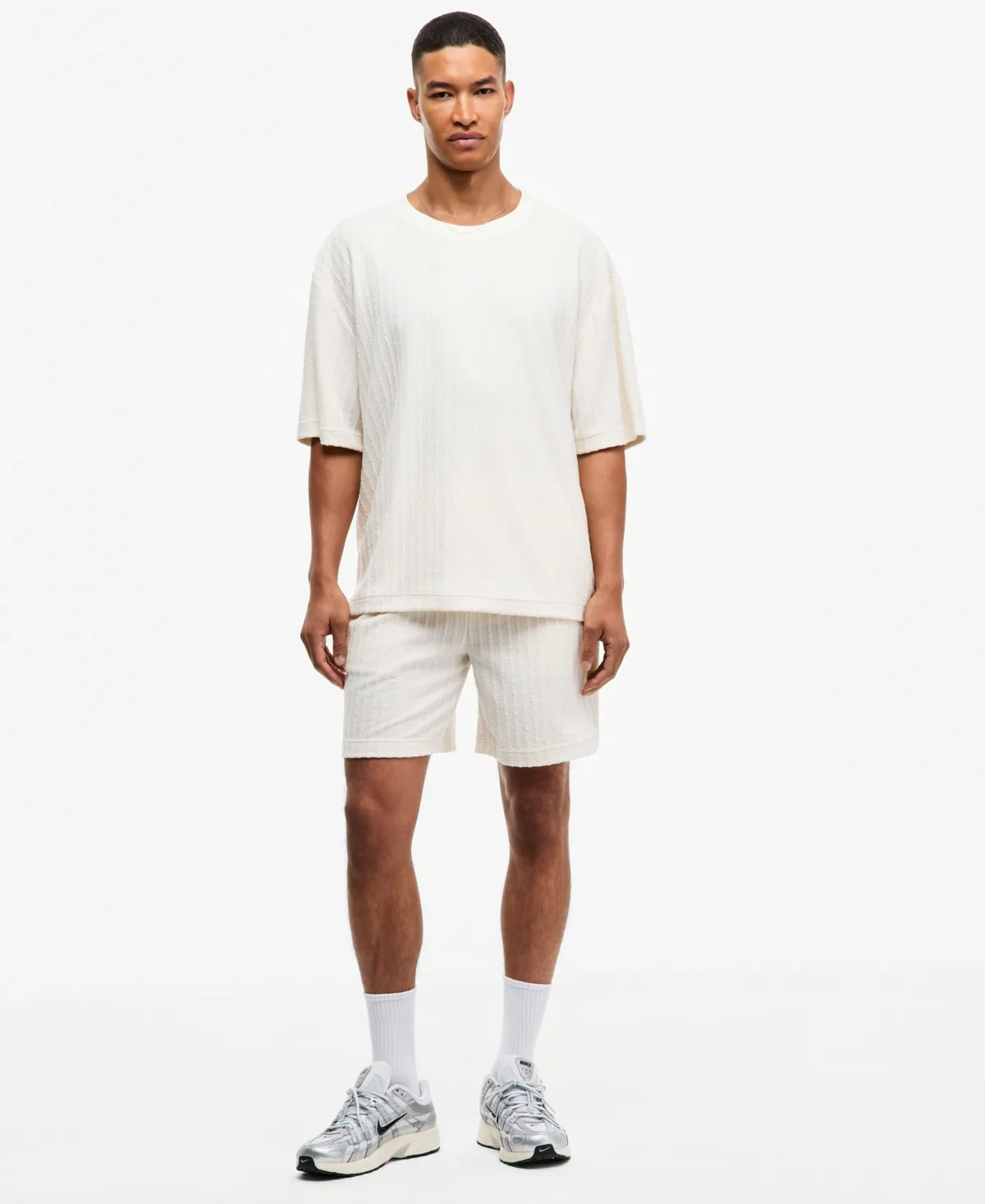 Cable-Knit Pull-On Shorts, 7" Inseam
