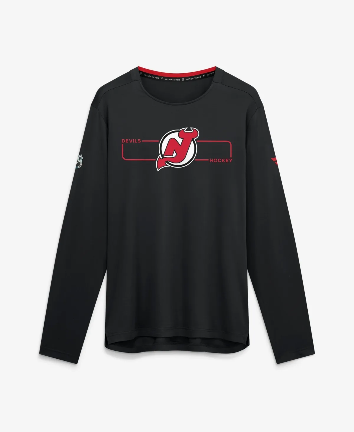 New Jersey Devils Authentic Pro Rink Tech Long Sleeve T-Shirt