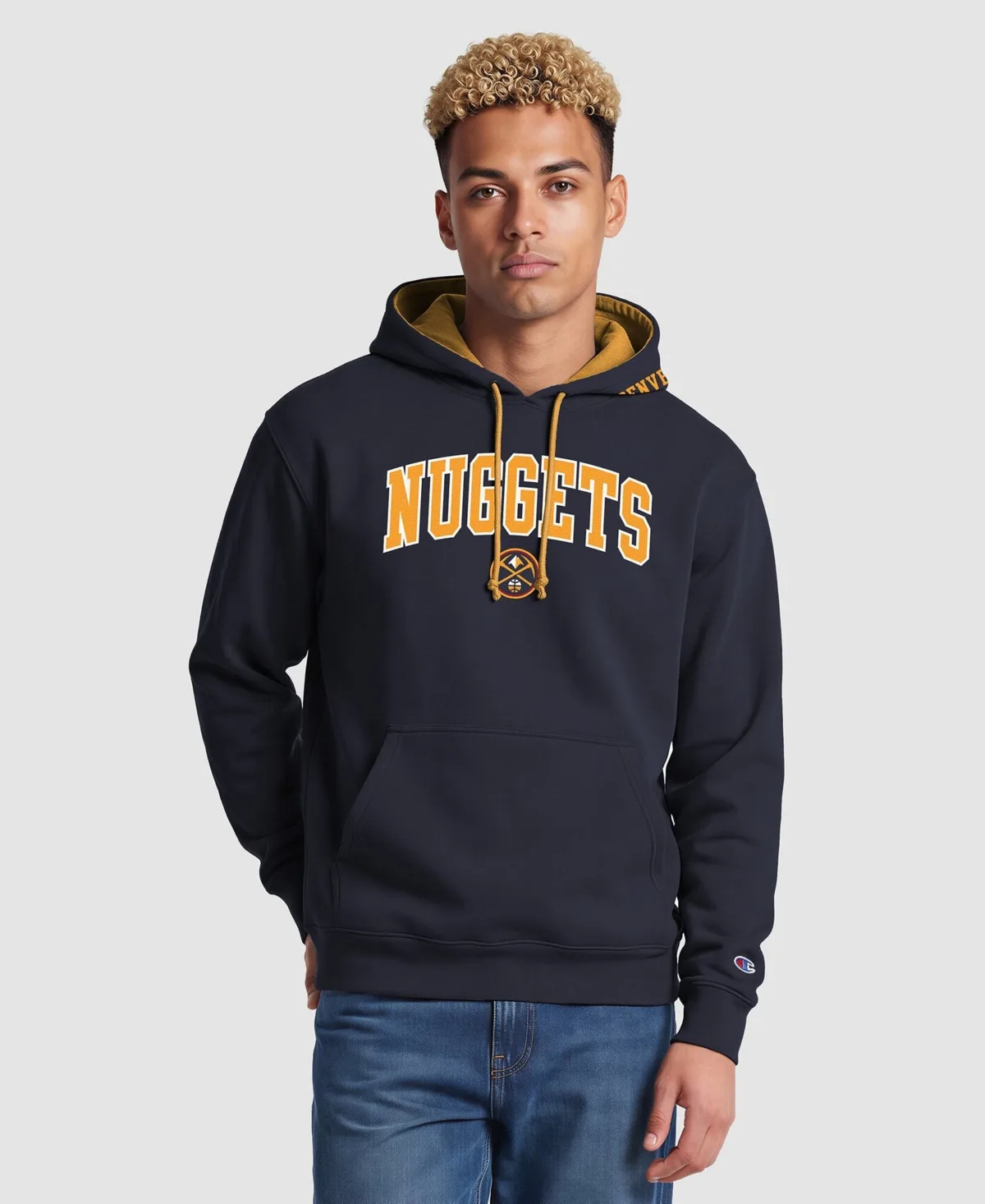 Denver Nuggets Contrast Liner Pullover Hoodie by Champion