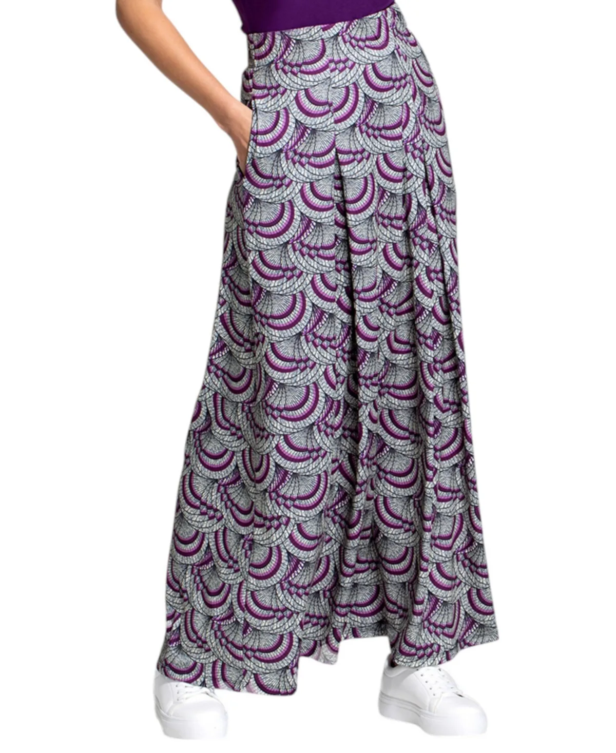 Box Pleat Maxi Skirt