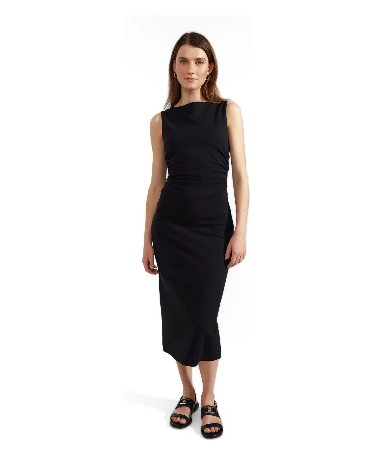 Anna Printed Ruched Jersey Dress by Hobbs London