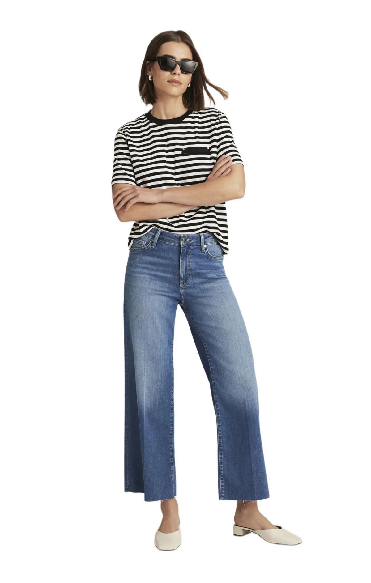 Paloma Wide Leg in Light Brushed Feather Luxe Jeans by Mavi Jeans