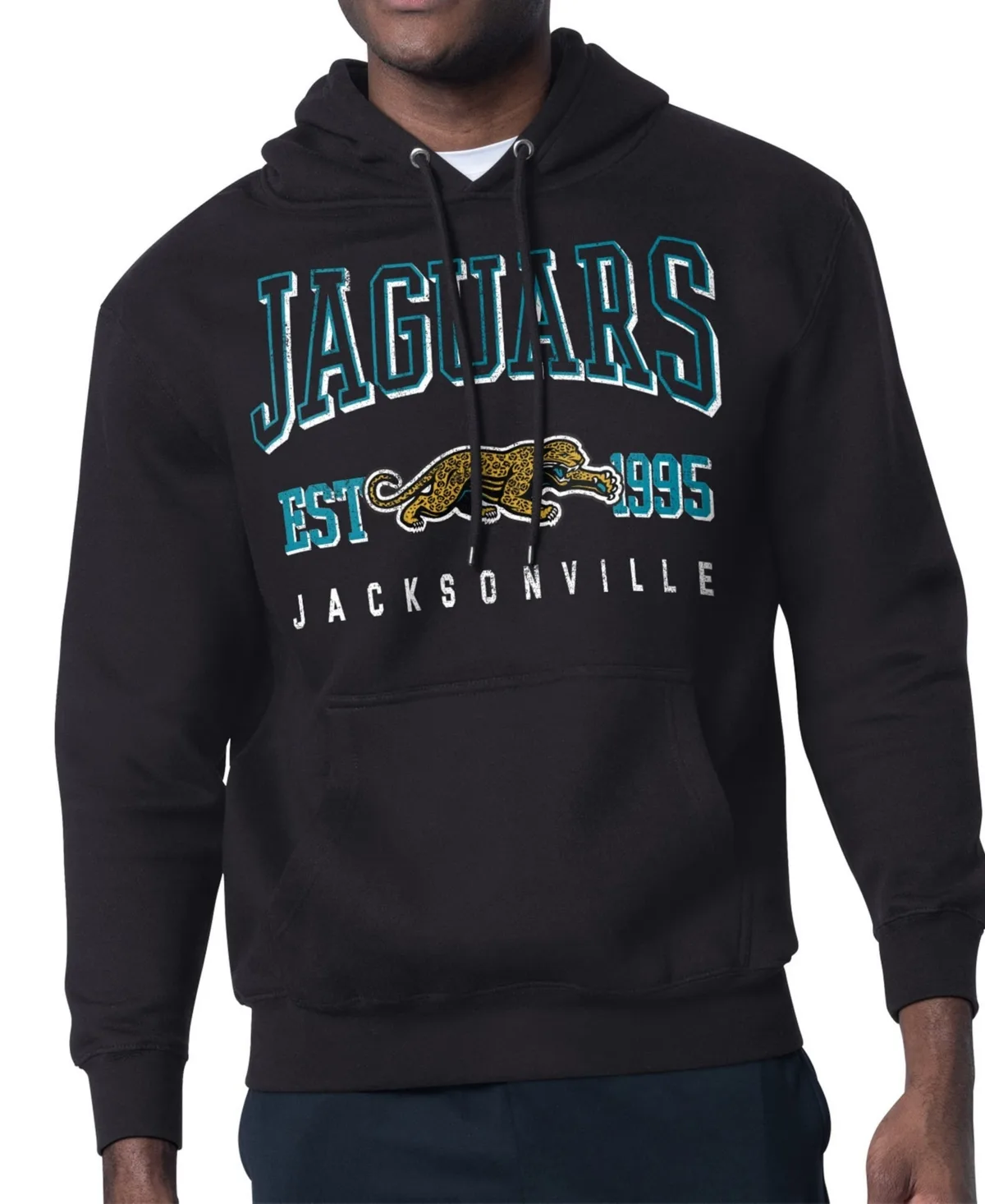Jacksonville Jaguars Retro Team Logo Pullover Hoodie by Starter