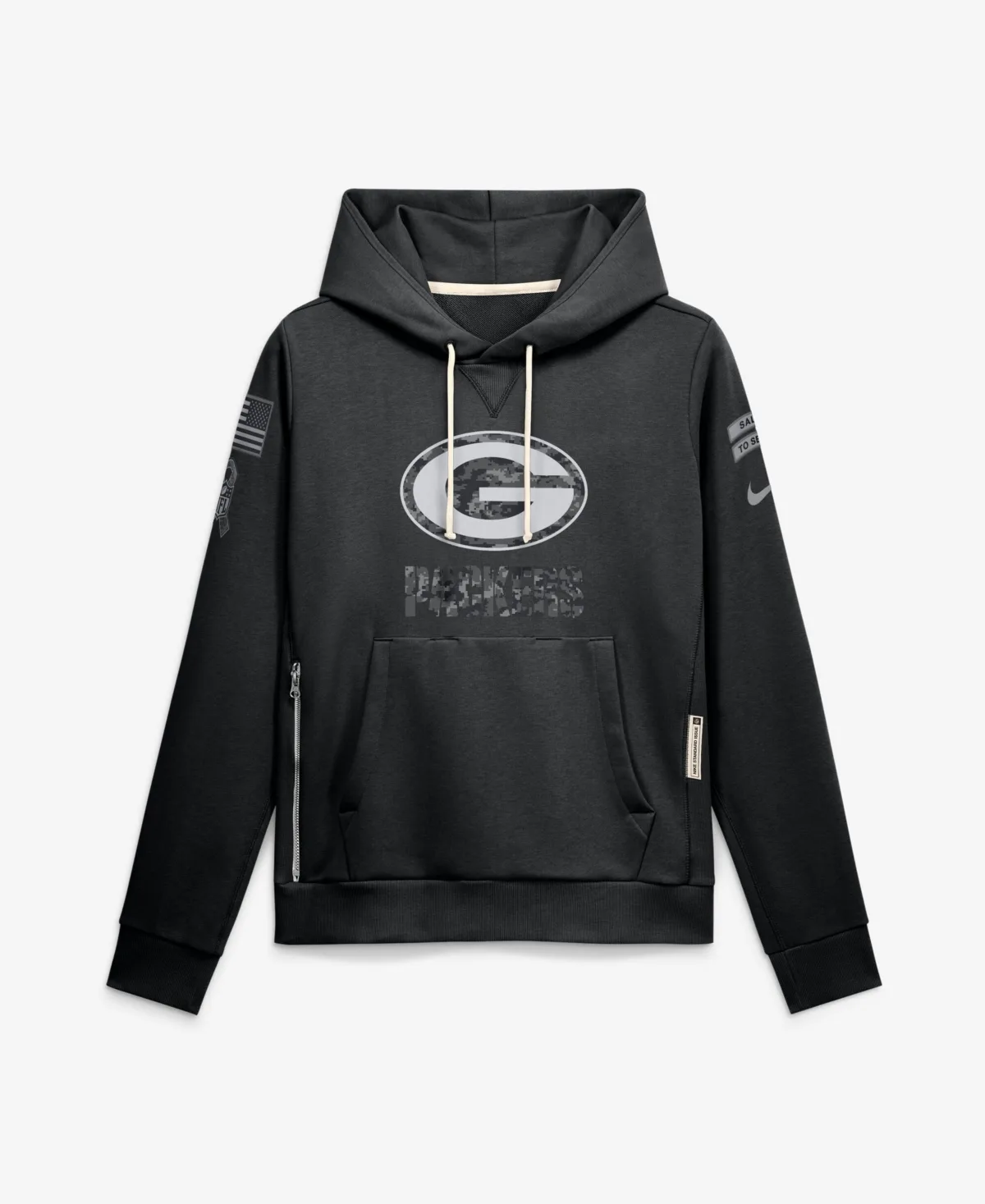Green Bay Packers 2026 Salute to Service Sideline Dri-Fit Pullover Hoodie