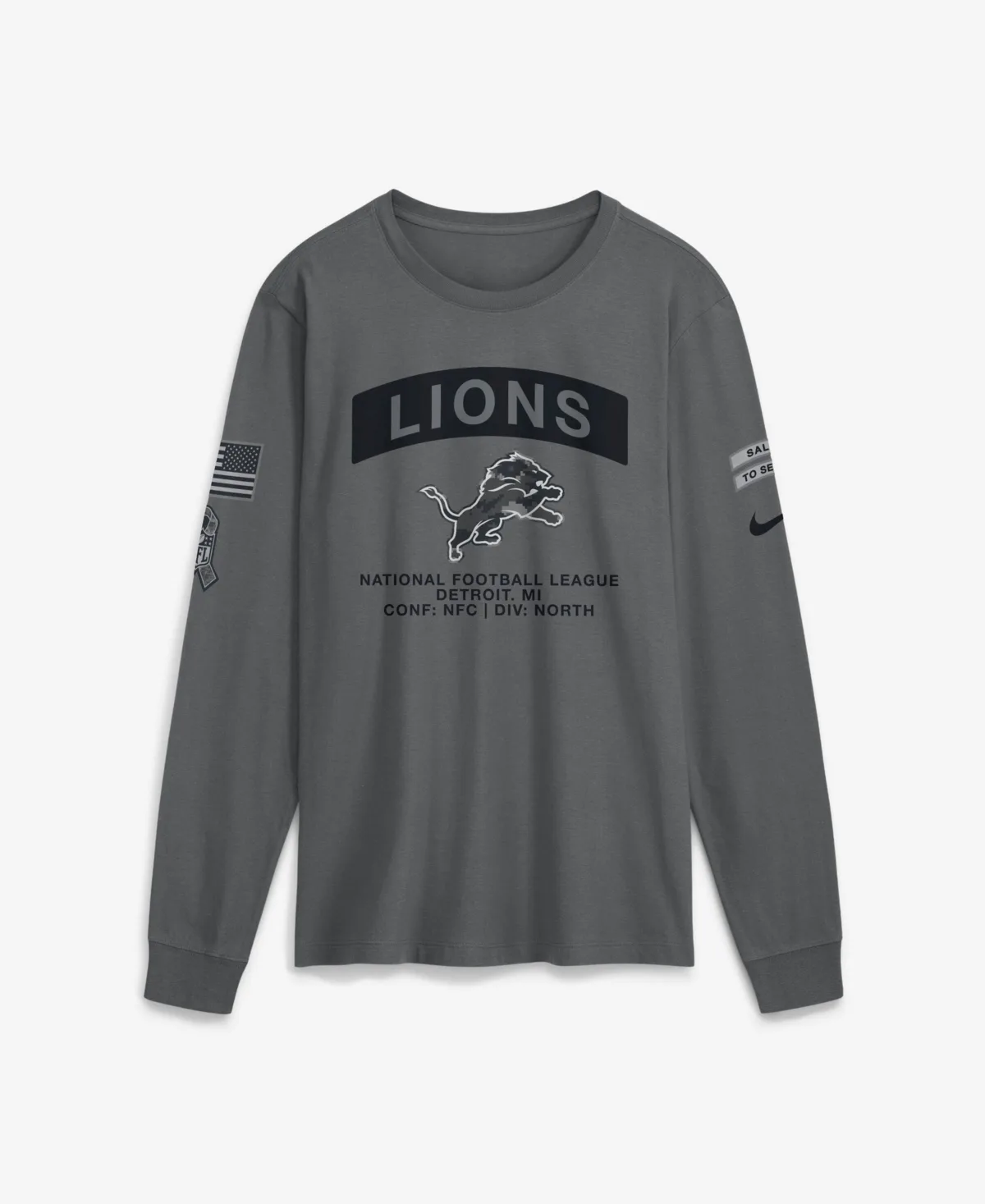 Detroit Lions 2026 Salute to Service Long Sleeve T-Shirt