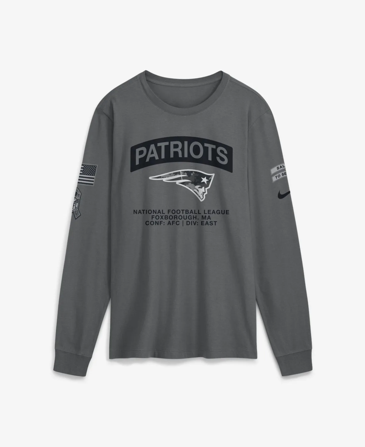 New England Patriots 2026 Salute to Service Long Sleeve T-Shirt
