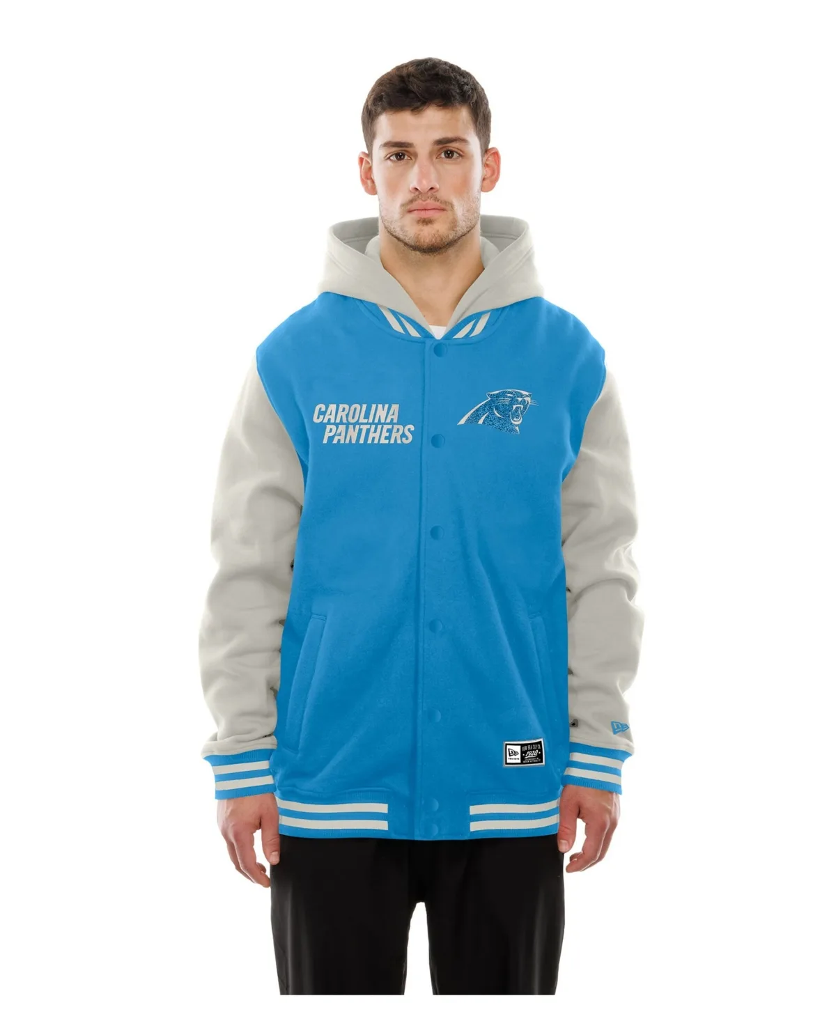 Carolina Panthers Full-Snap Fleece Hooded Jacket by New Era