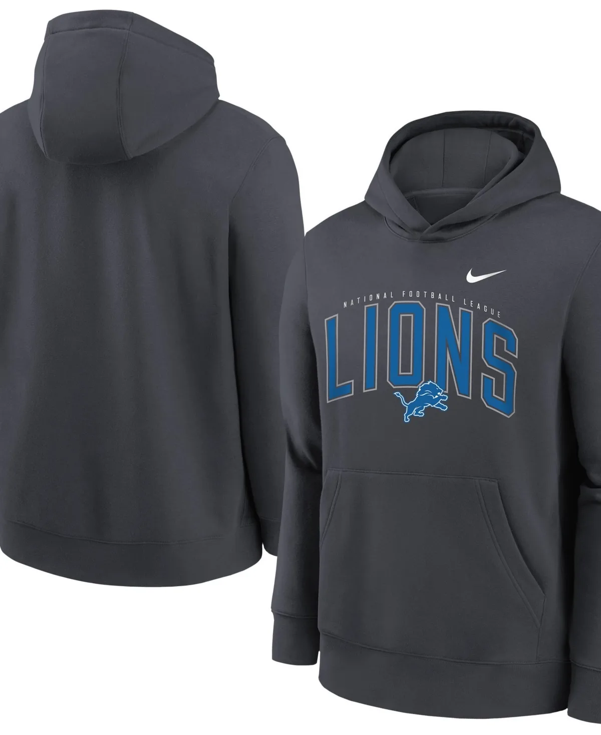 Detroit Lions Logo Arch Fleece Hoodie by Nike