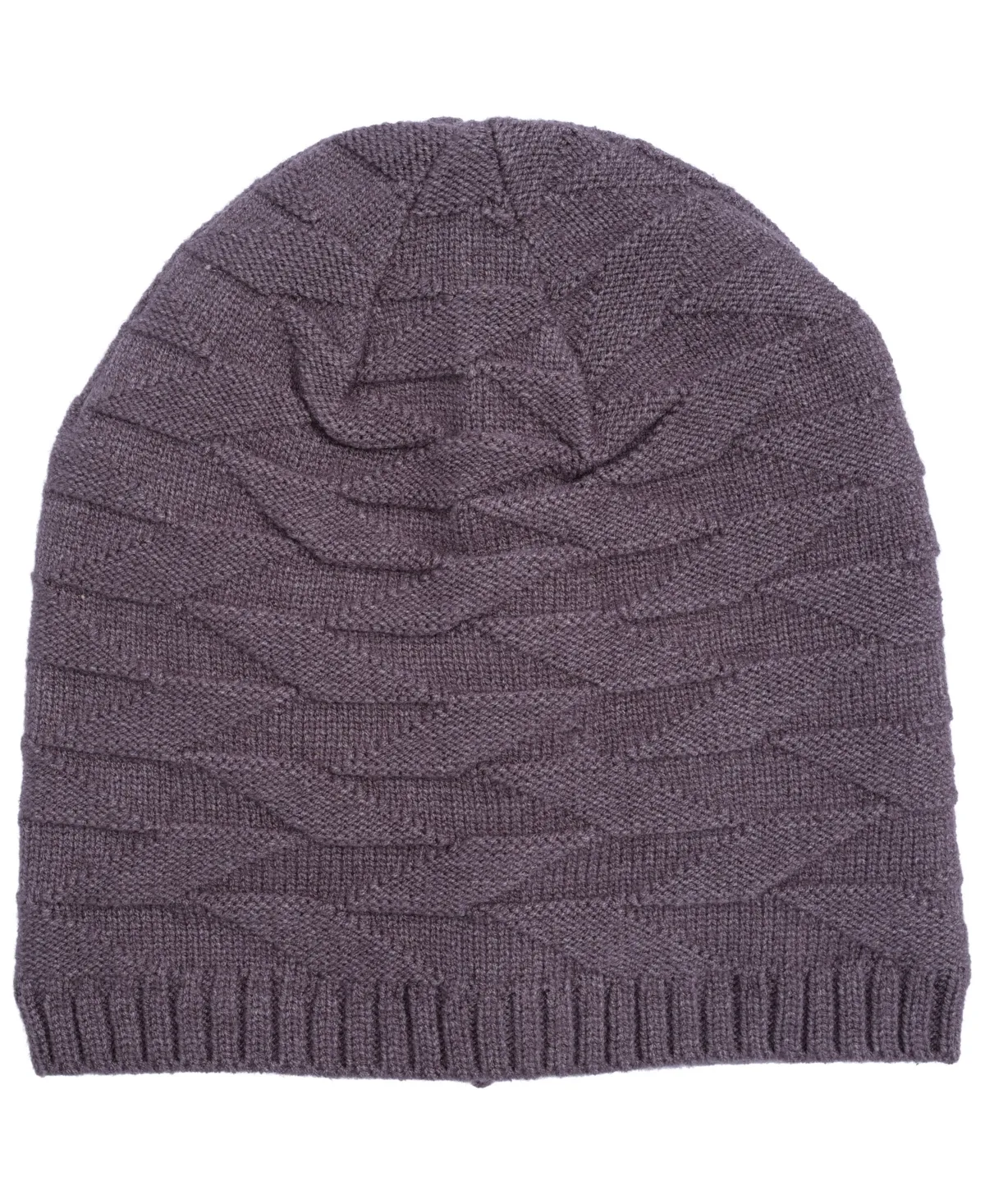 Fleece-Lined Chevron Beanie