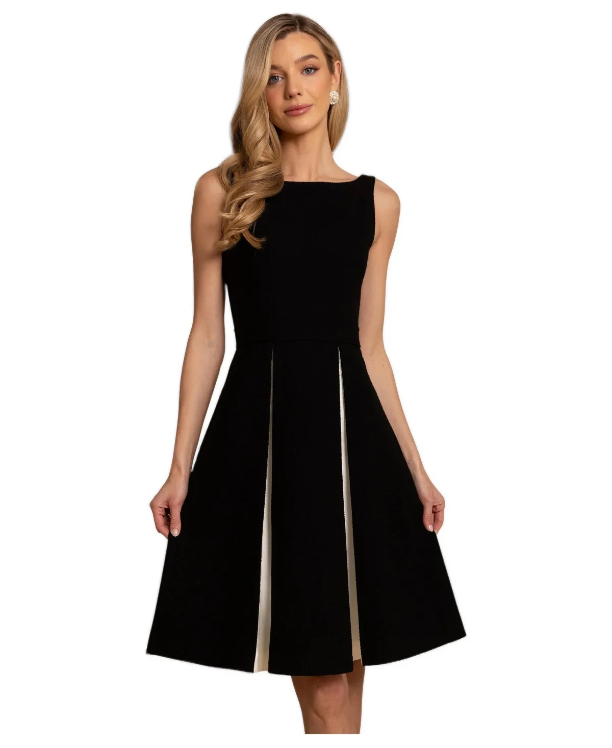 Poise Pleated Silk Taffeta Wool Dress by Santinni
