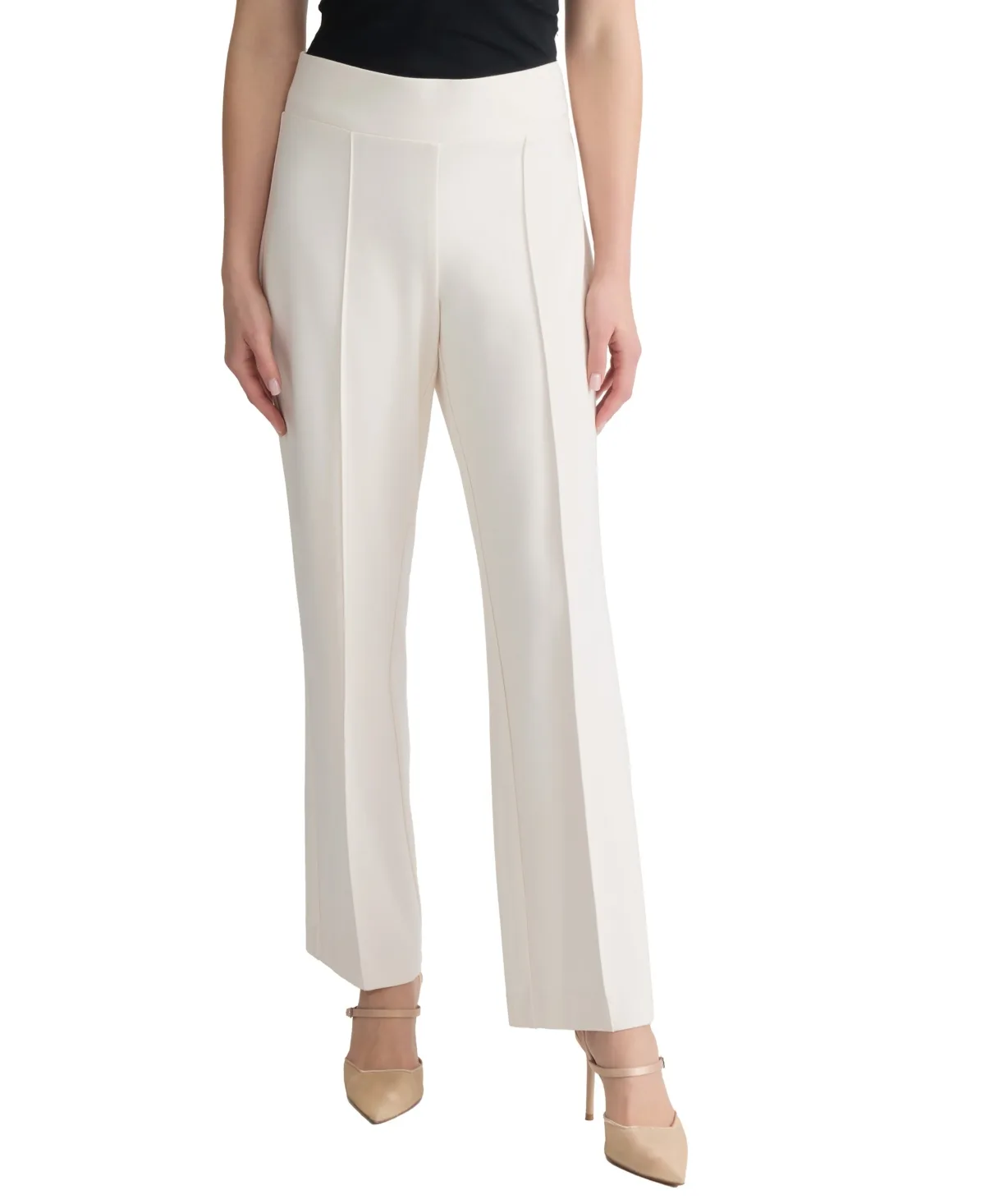 Mid-Rise Pull-On Pintuck Trouser by Jones New York