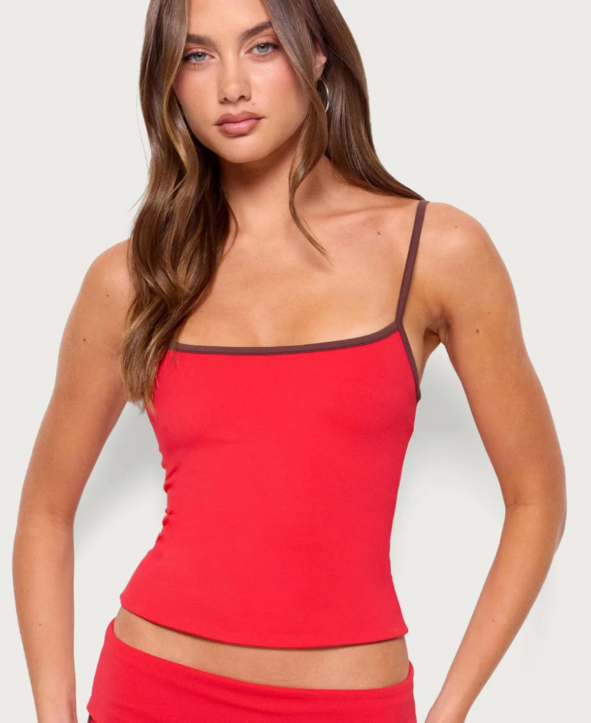 Ambar Reversible Scoop Neck Fitted Tank Top