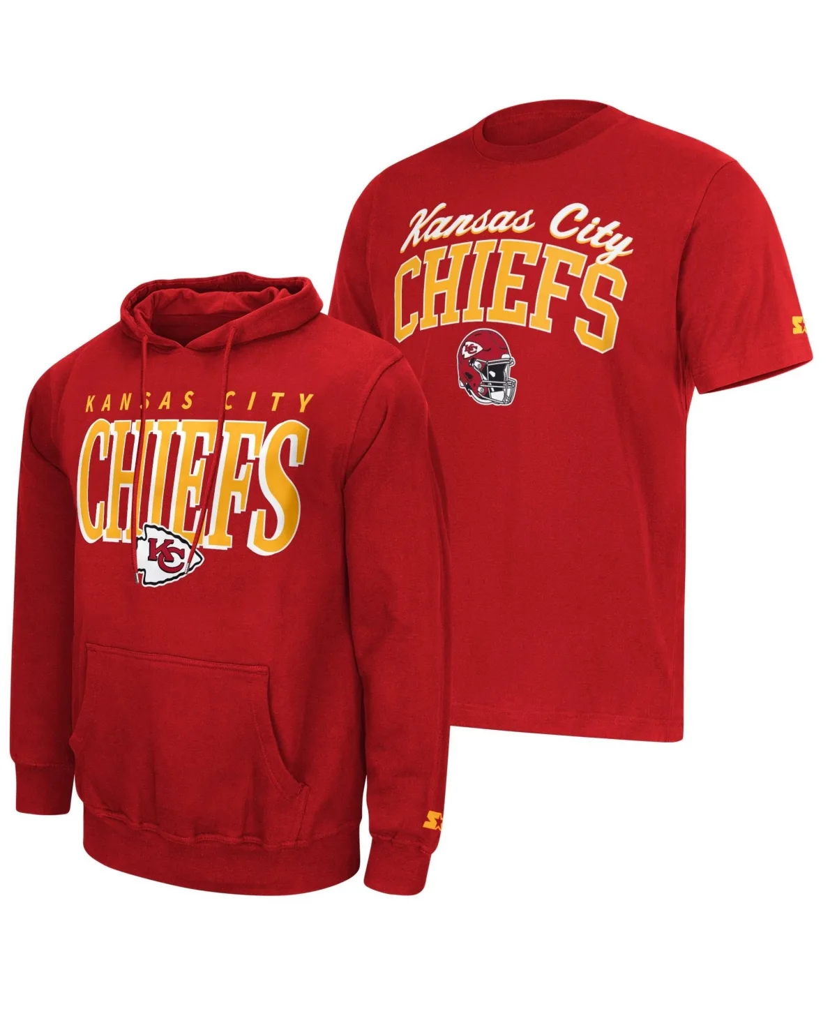 Kansas City Chiefs Logo T-Shirt Hoodie Set by Starter