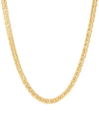 Wheat Link Chain Necklace Collection in 10k Yellow Gold 4.4mm by Italian Gold