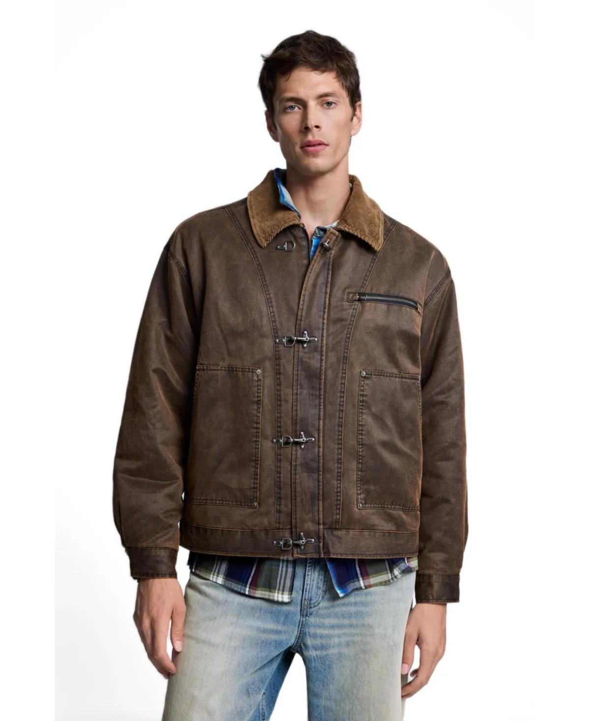Padded Jacket with Leather Effect by Desigual