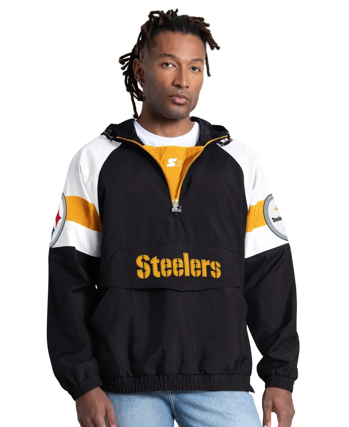 Pittsburgh Steelers Street Cut Half-Zip Jacket by Starter