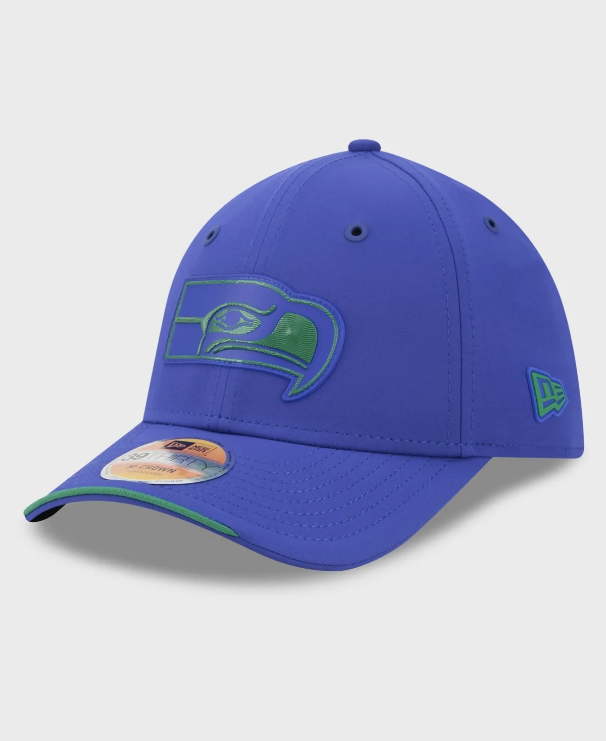 Seattle Seahawks 2026 Sideline Throwback 39THIRTY M-Crown Flex Hat by New Era