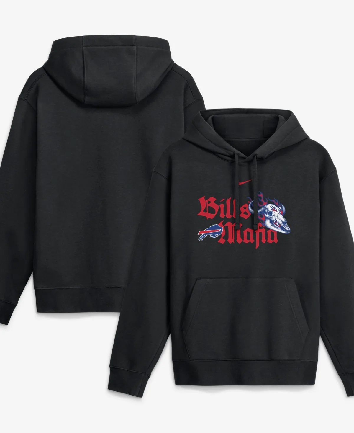 Buffalo Bills Mafia Skull Club Fleece Pullover Hoodie by Nike