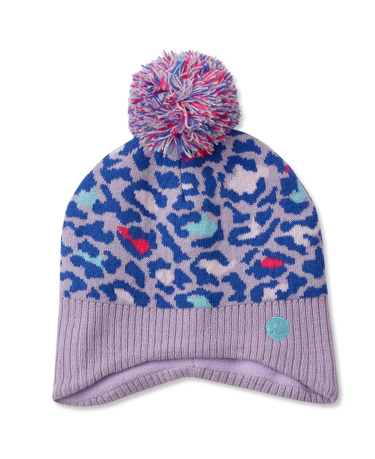 Pom-Pom Sherpa Fleece-Lined Earflap Beanie by Lands' End