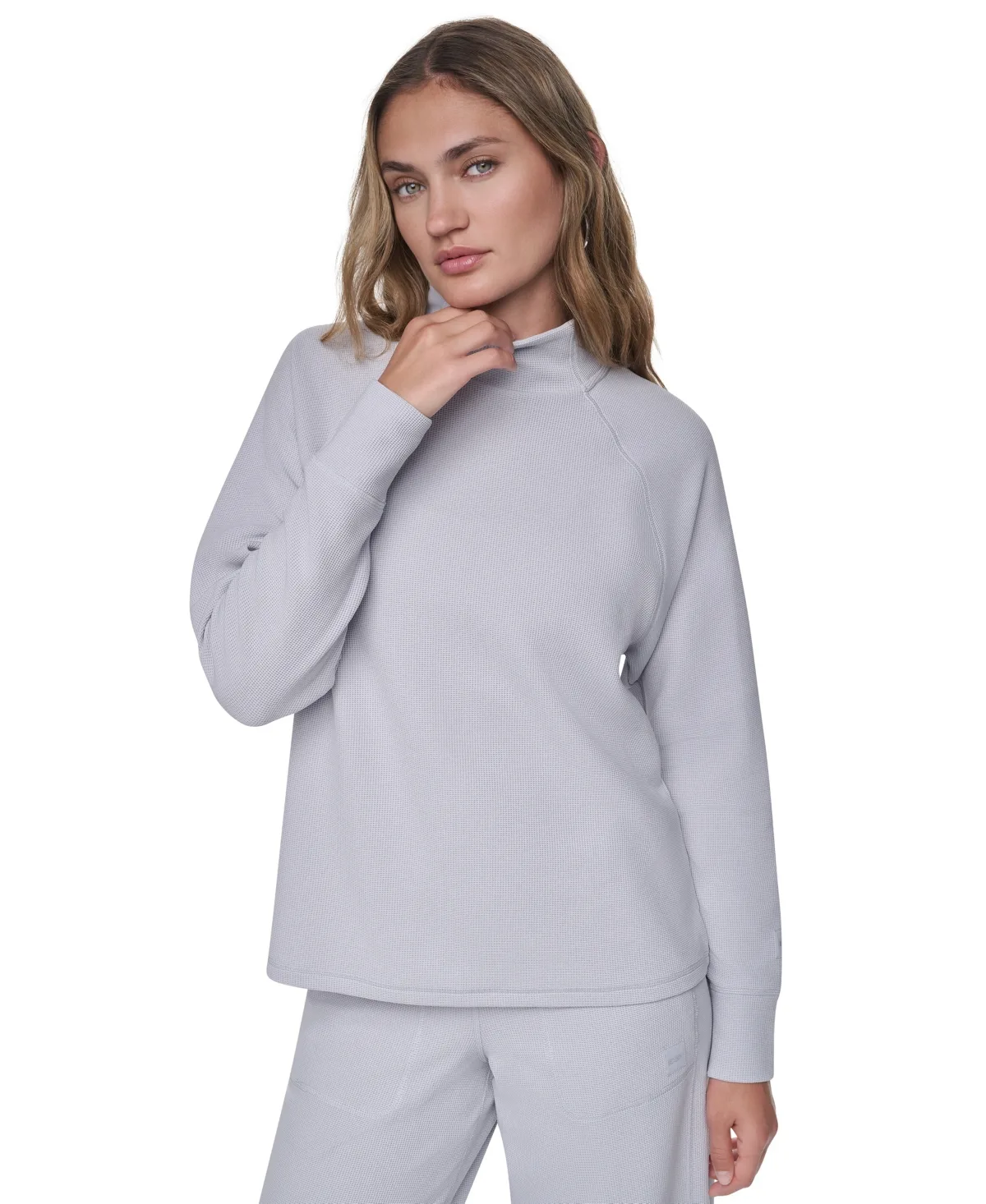 Thermal Funnel-Neck Raglan Pullover by DKNY