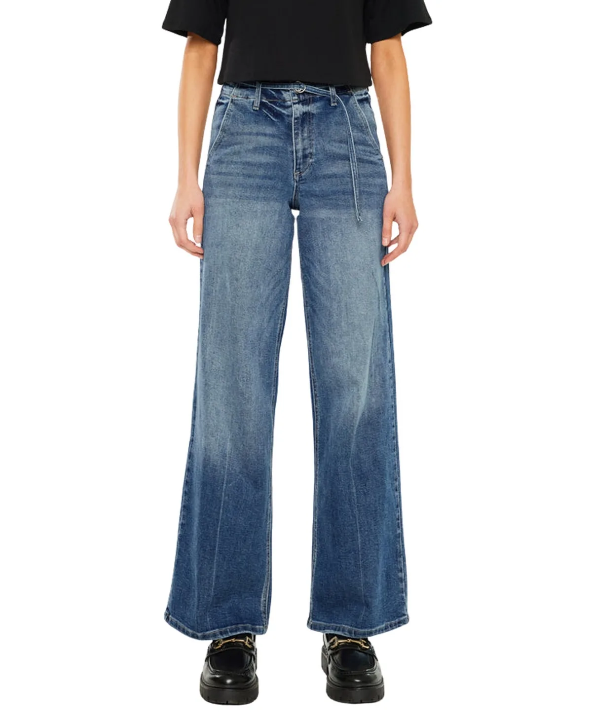 Leah Ultra High Rise Wide Leg Jeans by Kancan