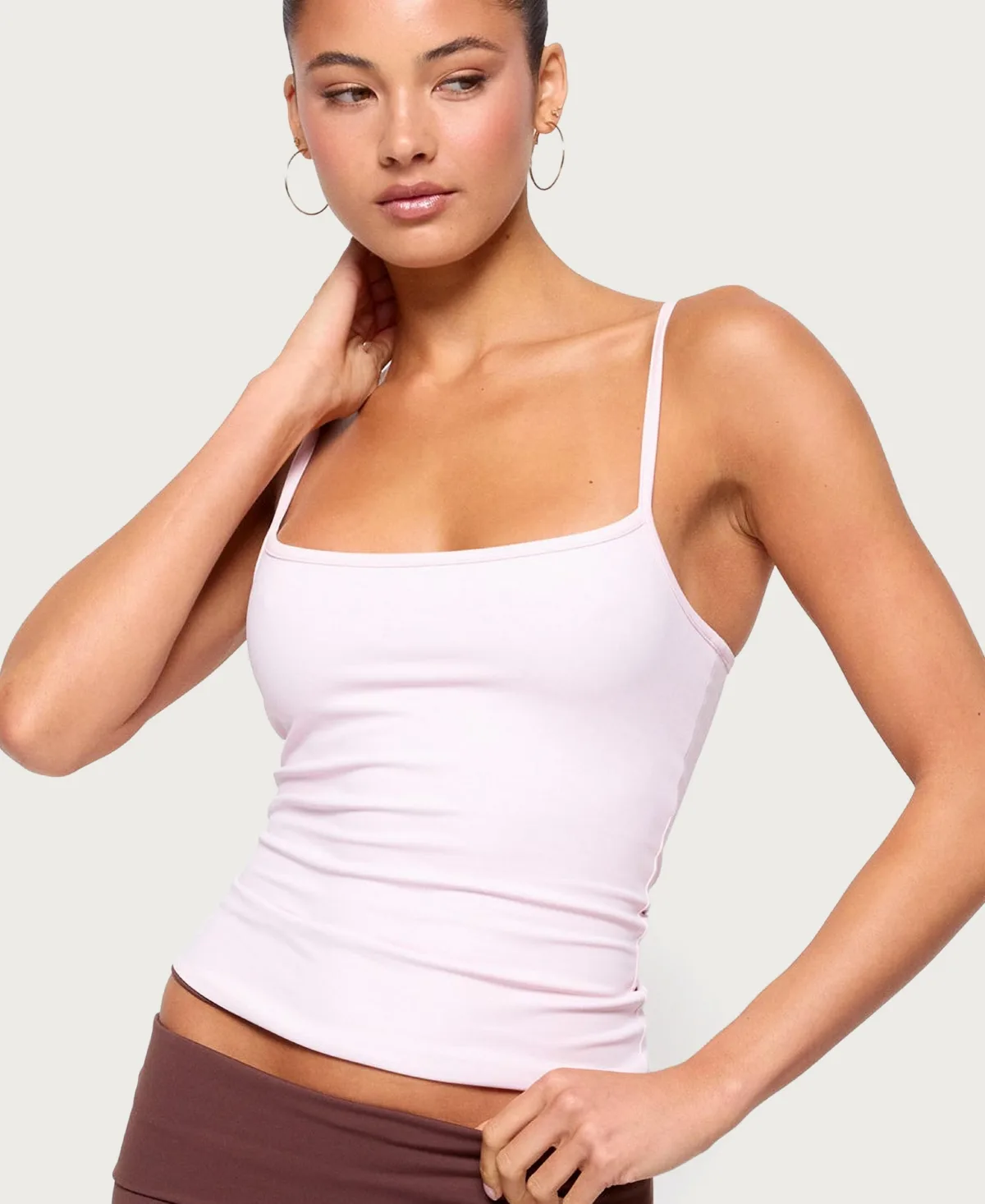 Ambar Reversible Scoop Neck Fitted Tank Top