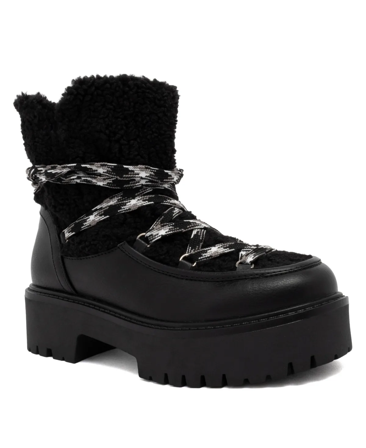 Jonas Lug Sole Block Heel Ankle Booties