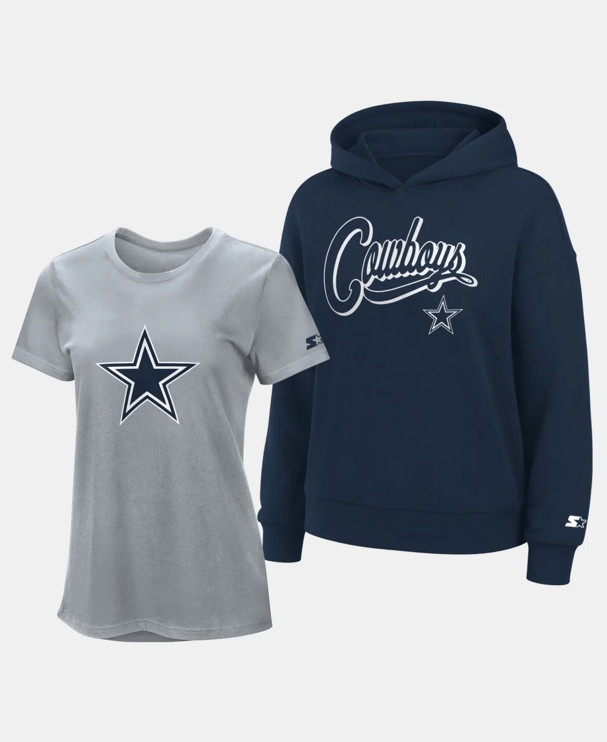 Dallas Cowboys Hoodie T-Shirt Combo Pack by Starter