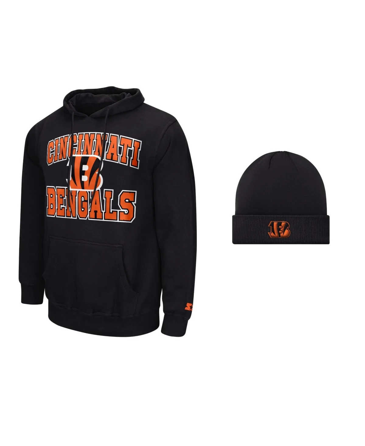 Cincinnati Bengals Hoodie and Cuffed Knit Hat Combo Pack by Starter
