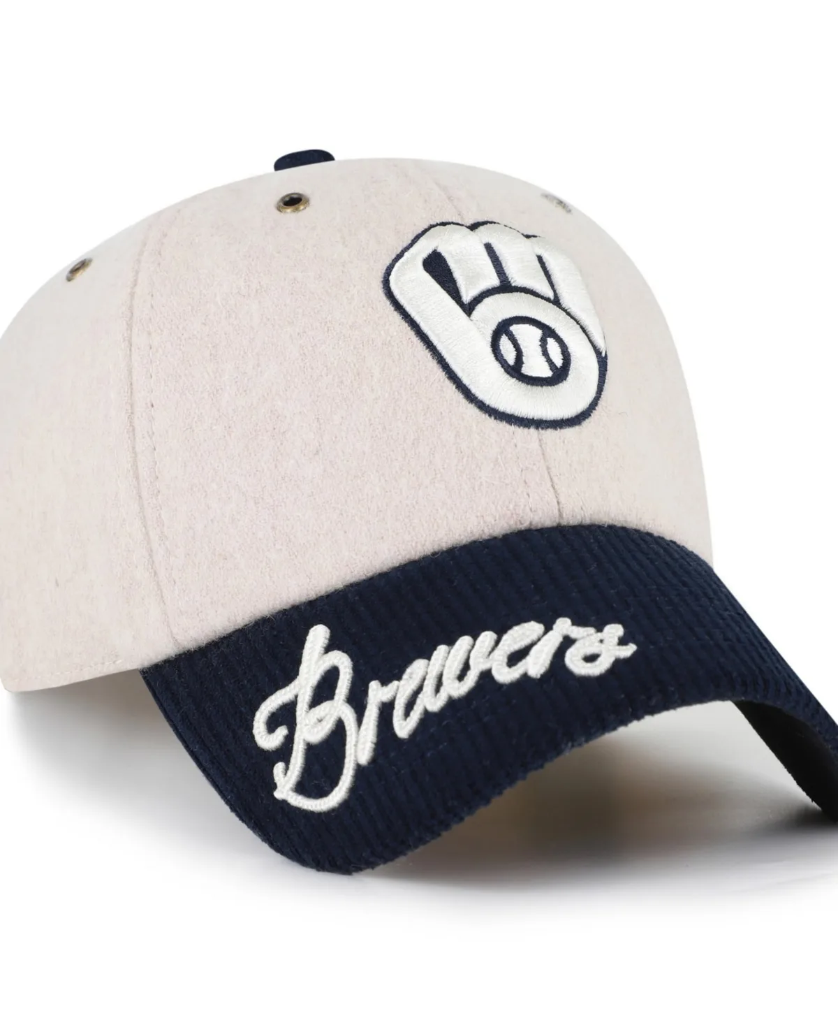 Milwaukee Brewers Rope Script Clean Up Adjustable Hat by 47 Brand