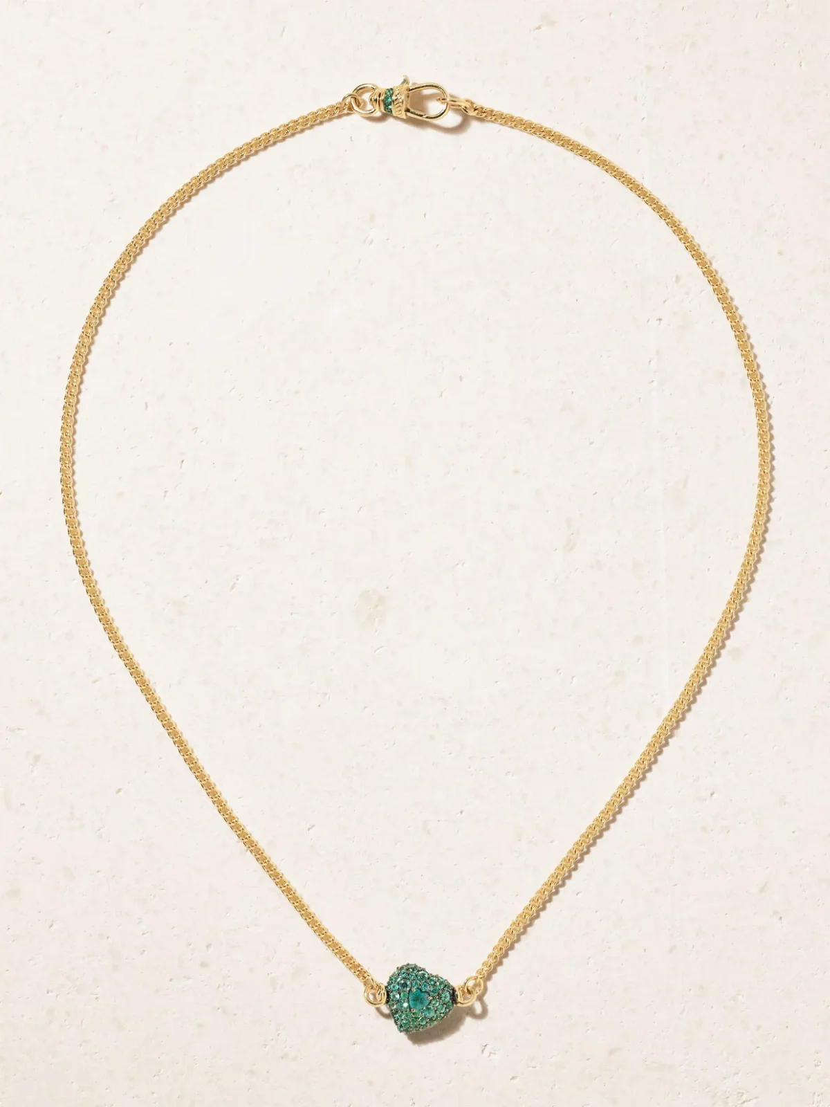 - Chubby Love 14-karat Gold Emerald Necklace -